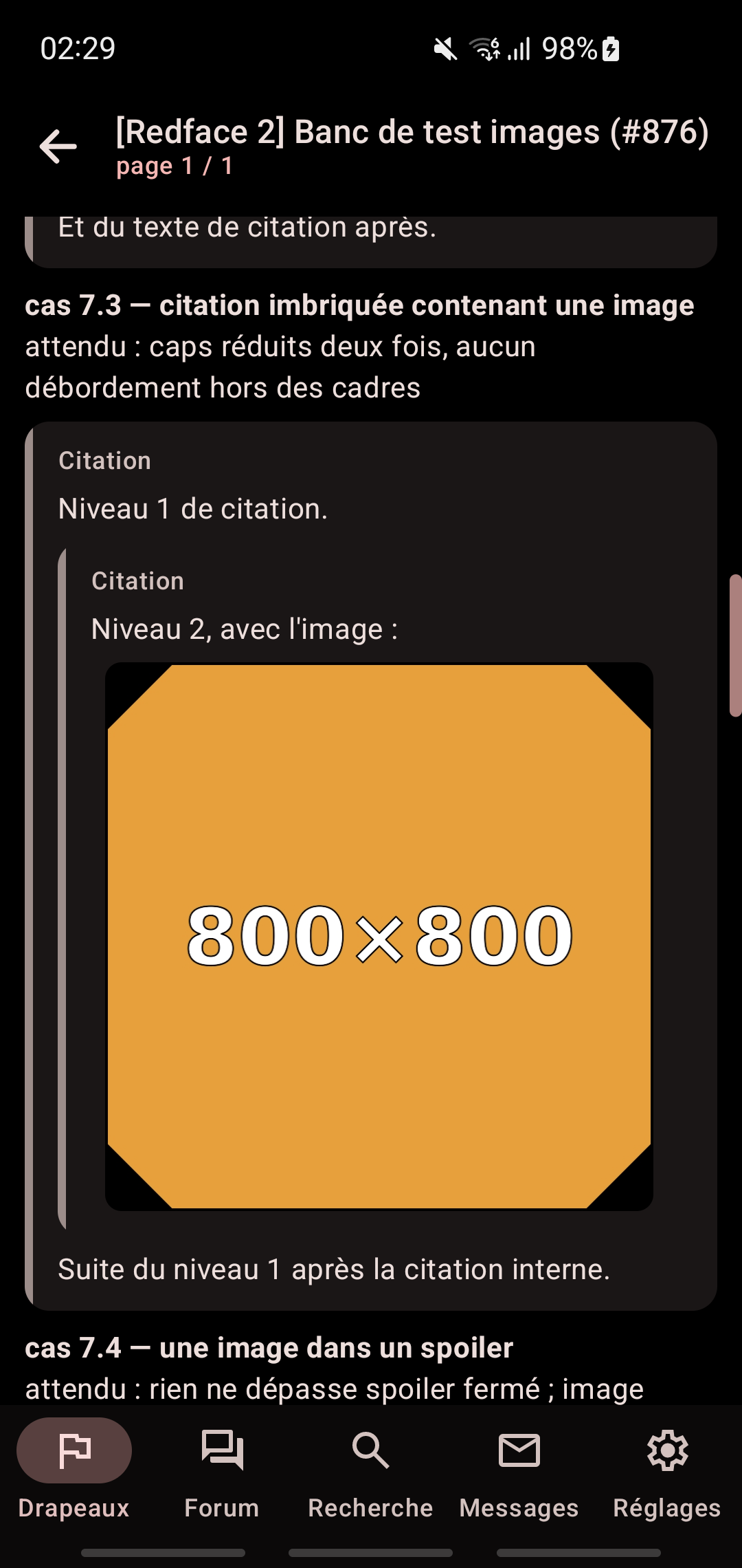AMOLED quotes imbriquées flat
