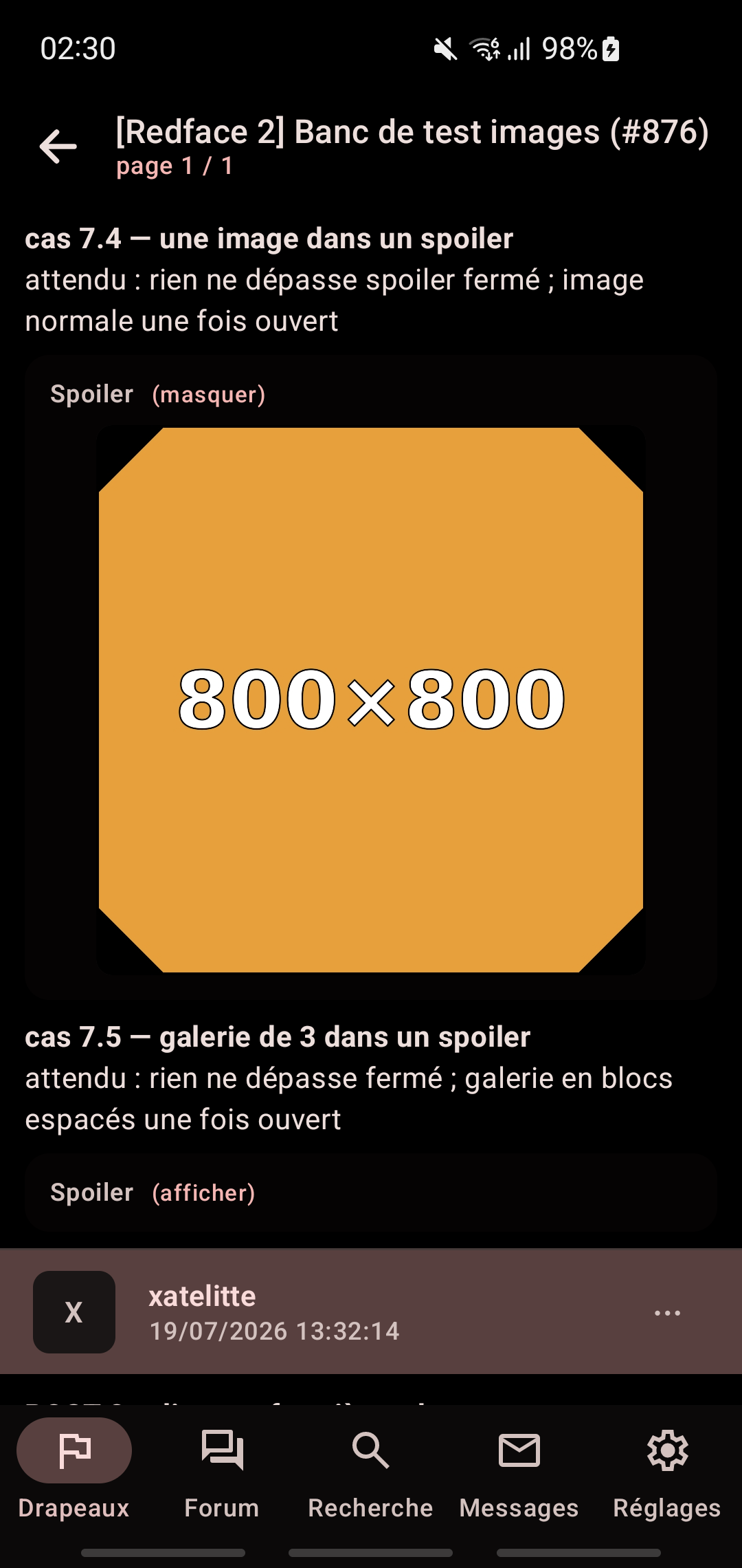 AMOLED spoiler déplié flat
